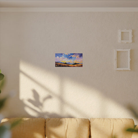 Matte Canvas Landscape — Vibrant Mountain Sunrise Wall Art