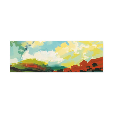 Abstract Colorful Landscape Canvas