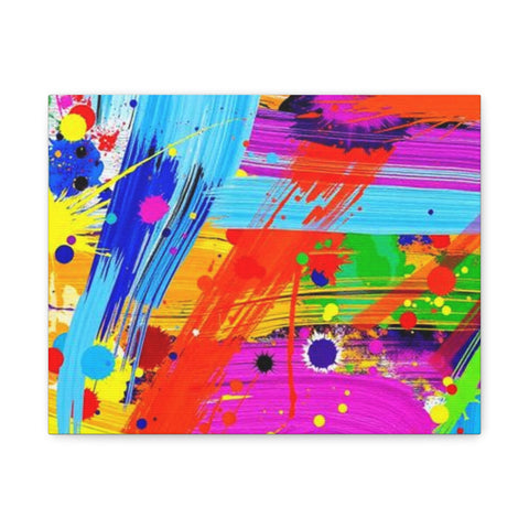 Abstract Color Splash Canvas Print — Vibrant Modern Wall Art