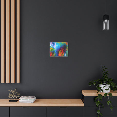 Abstract Color Explosion Matte Canvas Print
