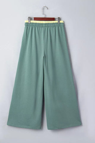 Floral Patchwork Wide Leg Pants