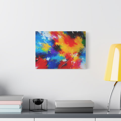 Abstract Color Splash Matte Canvas Print — Vibrant Stretched Wall Art