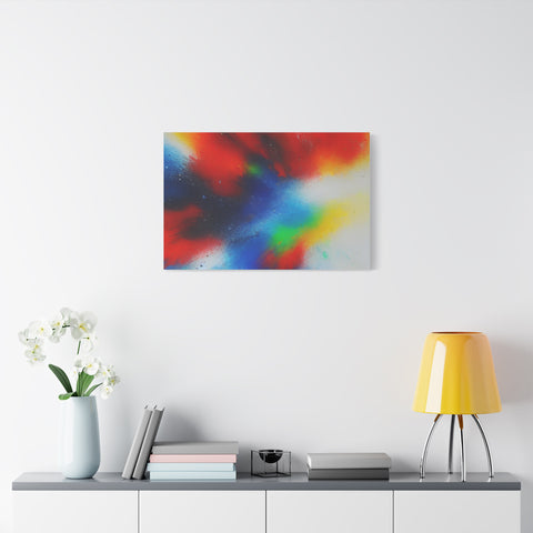 Abstract Color Burst Canvas Print — Vibrant Stretched Matte Wall Art