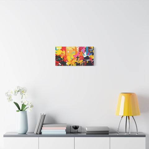 Abstract Color Splash Canvas Print - Vibrant Stretched Matte Wall Art