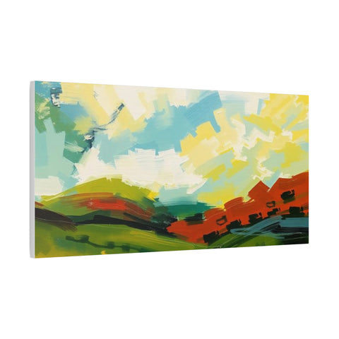 Abstract Colorful Landscape Canvas