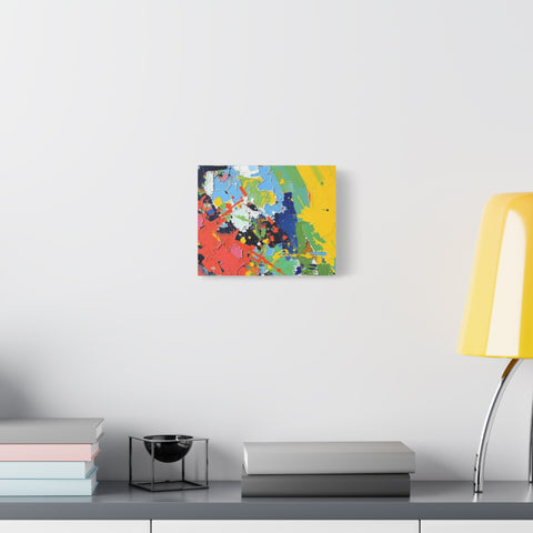 Abstract Color Splash Matte Canvas — Stretched Wall Art
