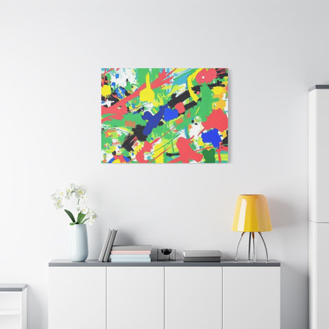 Abstract Color Splash Canvas Print — Vibrant Modern Wall Art