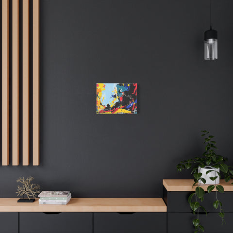 Abstract Color Splash Matte Canvas Print — Modern Stretched Wall Art