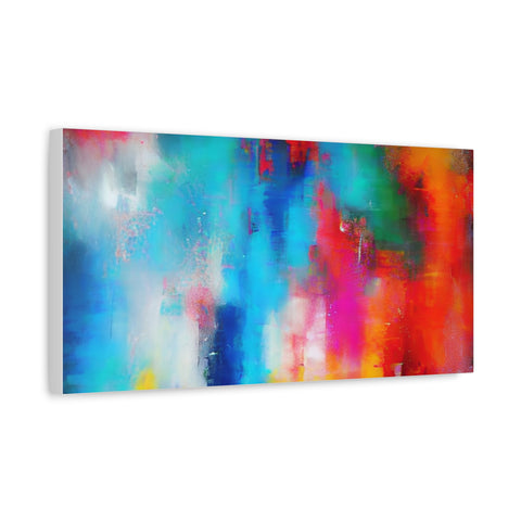 Vibrant Abstract Color Splash Matte Canvas Print