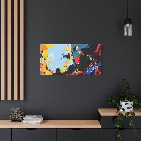 Abstract Color Splash Matte Canvas Print — Modern Stretched Wall Art