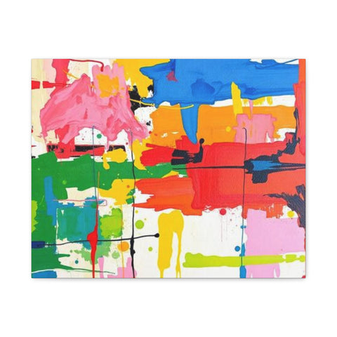 Abstract Color Splash Matte Canvas Print — Vibrant Modern Wall Art