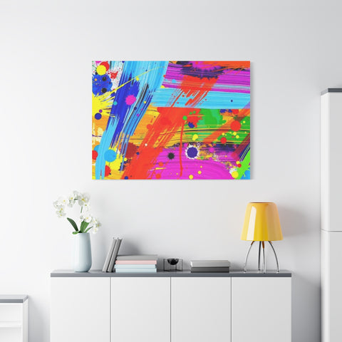 Abstract Color Splash Canvas Print — Vibrant Modern Wall Art