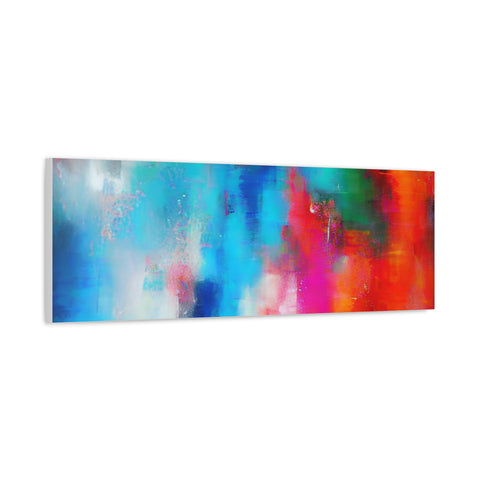 Vibrant Abstract Color Splash Matte Canvas Print