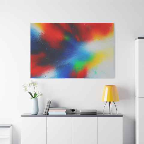 Abstract Color Burst Canvas Print — Vibrant Stretched Matte Wall Art