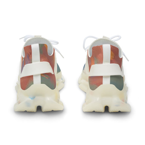 Men's Mesh Sneakers — Colorful Abstract Athletic Shoes