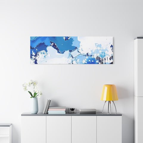 Abstract Blue Galaxy Canvas Print — Matte Stretched Wall Art