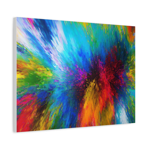 Abstract Color Explosion Matte Canvas Print