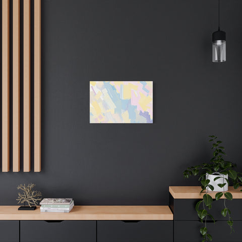 Pastel Abstract Brushstroke Canvas Wall Art