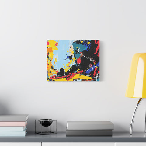 Abstract Color Splash Matte Canvas Print — Modern Stretched Wall Art