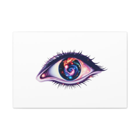 Cosmic Eye Canvas Print — Galaxy Eye Matte Stretched Wall Art