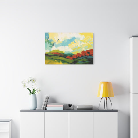 Abstract Colorful Landscape Canvas