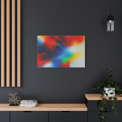Abstract Color Burst Canvas Print — Vibrant Stretched Matte Wall Art