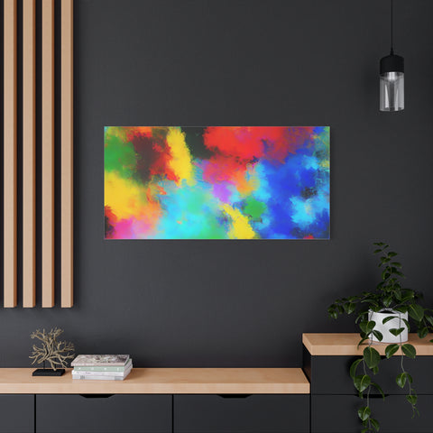 Abstract Color Burst Canvas Print — Vibrant Stretched Matte Wall Art