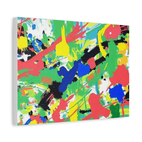 Abstract Color Splash Canvas Print — Vibrant Modern Wall Art