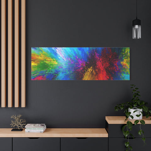 Abstract Color Explosion Matte Canvas Print
