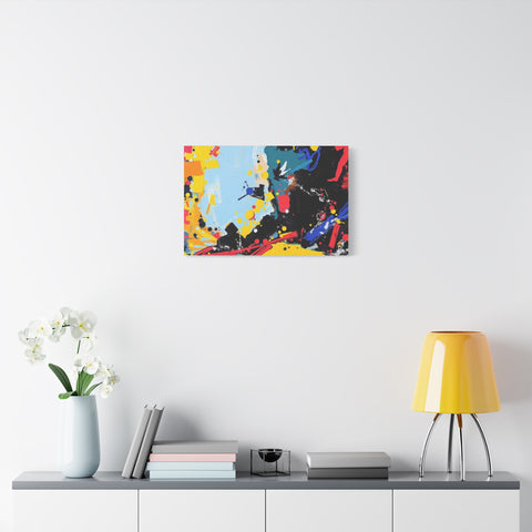 Abstract Color Splash Matte Canvas Print — Modern Stretched Wall Art
