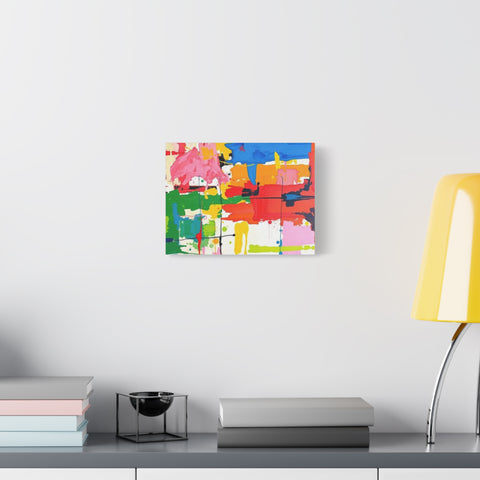 Abstract Color Splash Matte Canvas Print — Vibrant Modern Wall Art