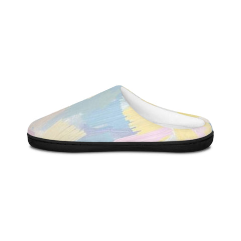 Pastel Brushstroke Women's Indoor Slippers — Soft Cozy Home Shoes