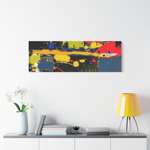 Abstract Color Splash Matte Canvas Print — Modern Stretched Wall Art