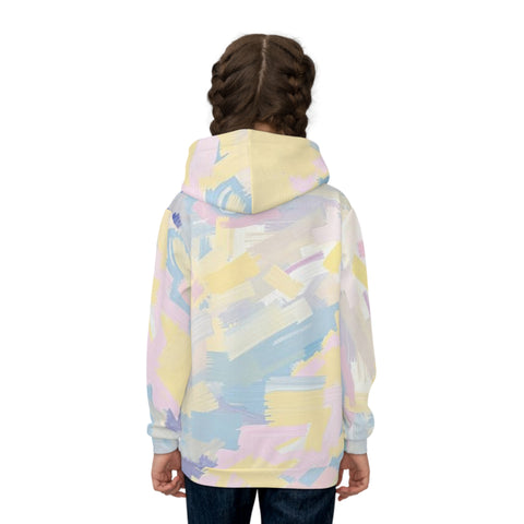 Pastel Brushstroke Kids Hoodie
