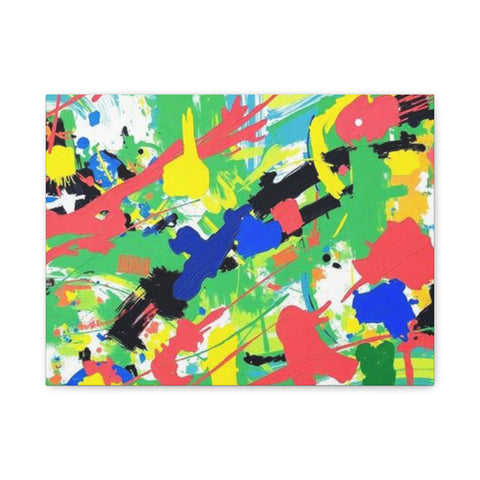 Abstract Color Splash Canvas Print — Vibrant Modern Wall Art