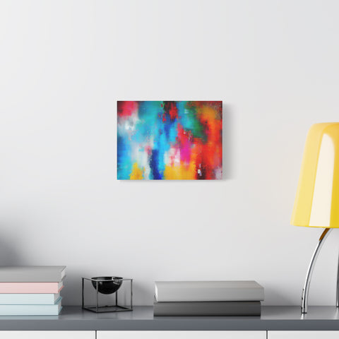 Vibrant Abstract Color Splash Matte Canvas Print
