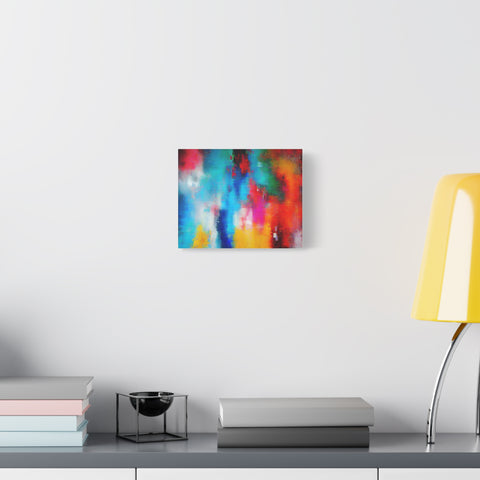 Vibrant Abstract Color Splash Matte Canvas Print