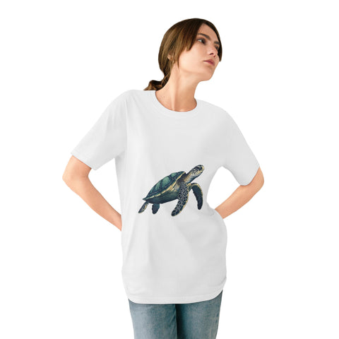 Sea Turtle Illustration T-Shirt – Eco Ocean Wildlife Tee