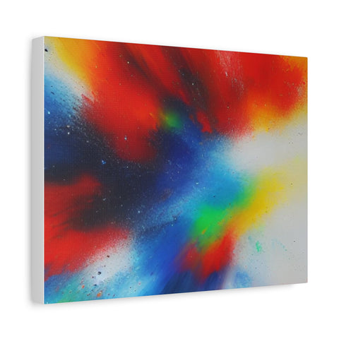 Abstract Color Burst Canvas Print — Vibrant Stretched Matte Wall Art