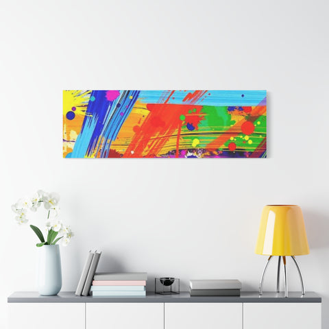 Abstract Color Splash Canvas Print — Vibrant Modern Wall Art