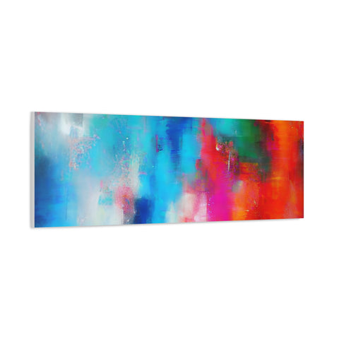 Vibrant Abstract Color Splash Matte Canvas Print