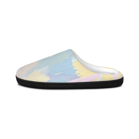 Pastel Brushstroke Women's Indoor Slippers — Soft Cozy Home Shoes