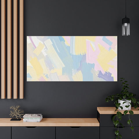 Pastel Abstract Brushstroke Canvas Wall Art