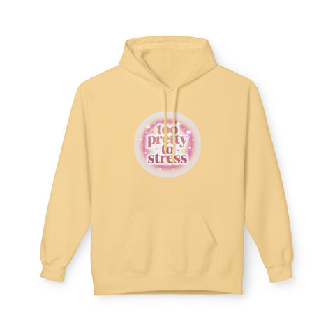 Pretty To Stress Hoodie — Pastel Aesthetic Comfort Pullover