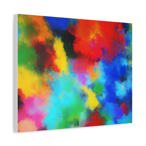 Abstract Color Burst Canvas Print — Vibrant Stretched Matte Wall Art