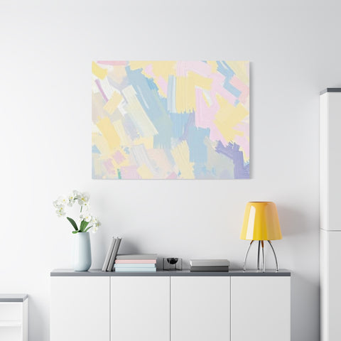 Pastel Abstract Brushstroke Canvas Wall Art