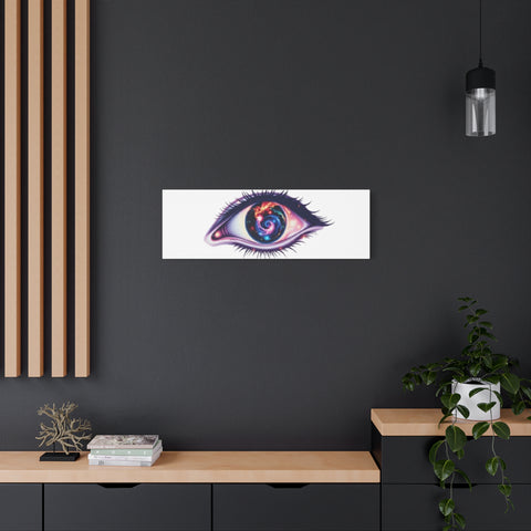 Cosmic Eye Canvas Print — Galaxy Eye Matte Stretched Wall Art