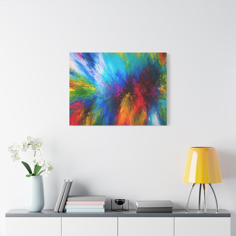 Abstract Color Explosion Matte Canvas Print