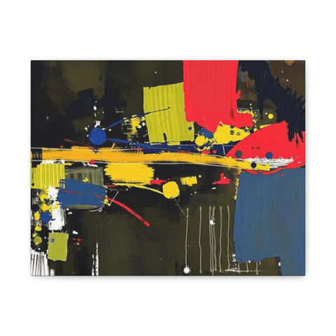 Abstract Color Splash Matte Canvas Print — Modern Stretched Wall Art