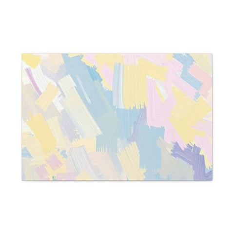 Pastel Abstract Brushstroke Canvas Wall Art